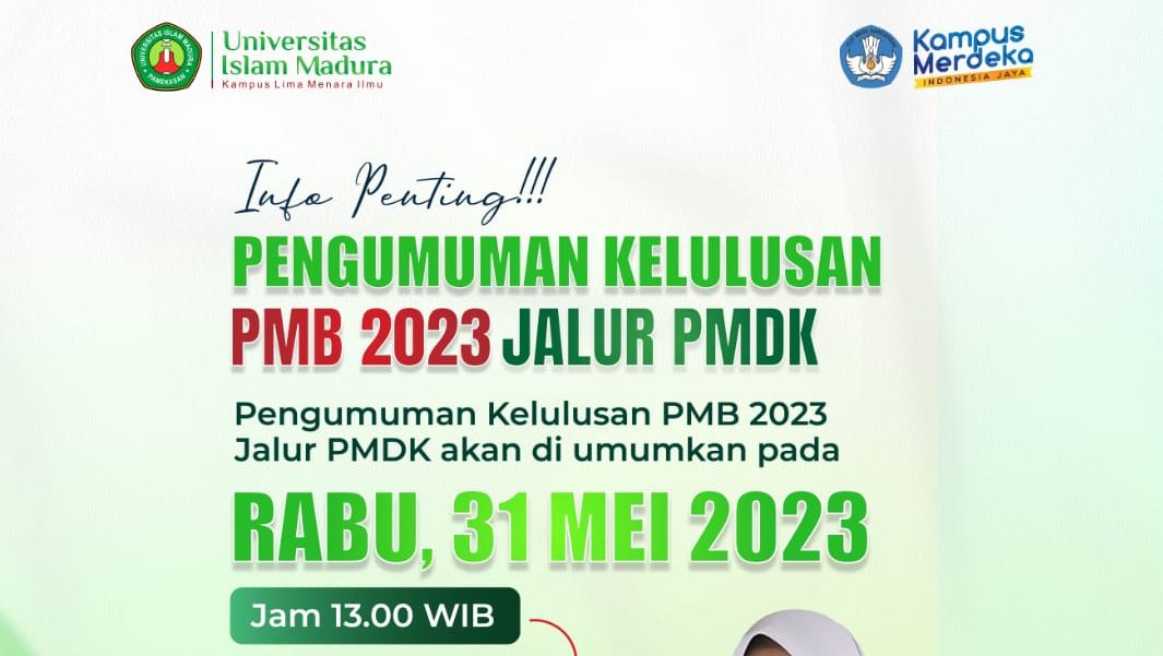 Pengumuman Kelulusan PMB UIM Jalur PMDK Periode 2023